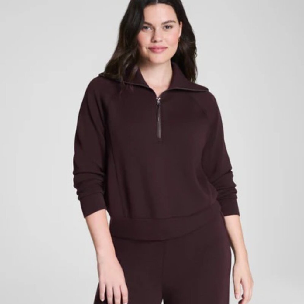 SPANX AirEssentials Half Zip Pullover Size Medium